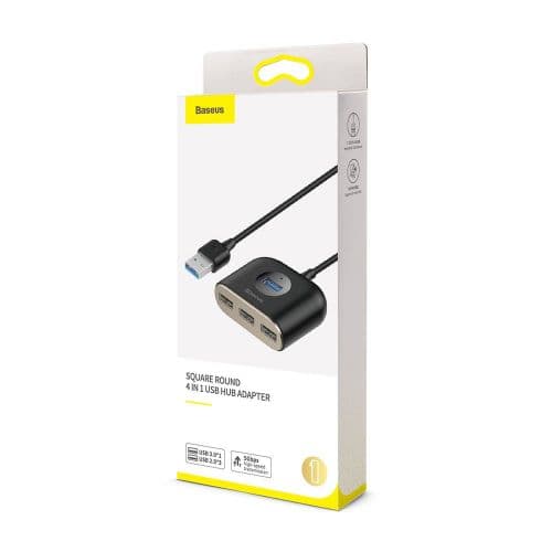 Baseus Square Round USB Adapter USB 3.0 / 3x USB 2.0 / 1m