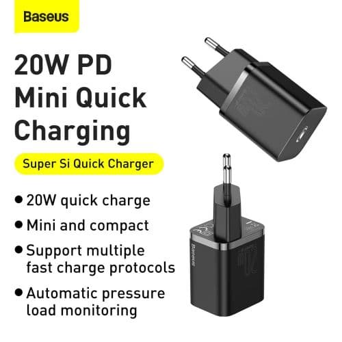Baseus Super Si  Wall Charger PD / 20W / 1x USB-C