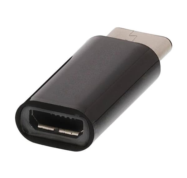 NEDIS USB 2.0 adaptér/ Typ-C zástrčka – Micro B zásuvka/ černá