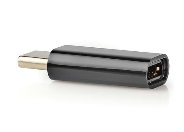 NEDIS USB 2.0 adaptér/ Typ-C zástrčka – Micro B zásuvka/ černá