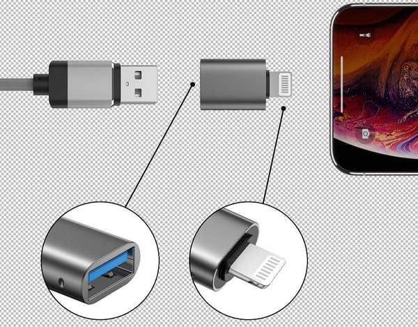 Swissten OTG Adapter Lightning to USB Connection