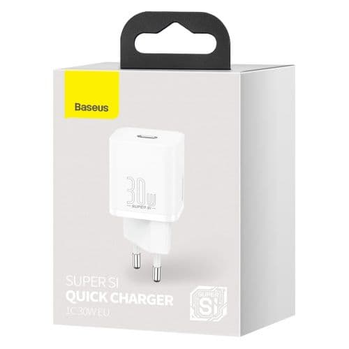 Baseus Super Si PD Wall Charger 30W / 1x USB-C Hvit