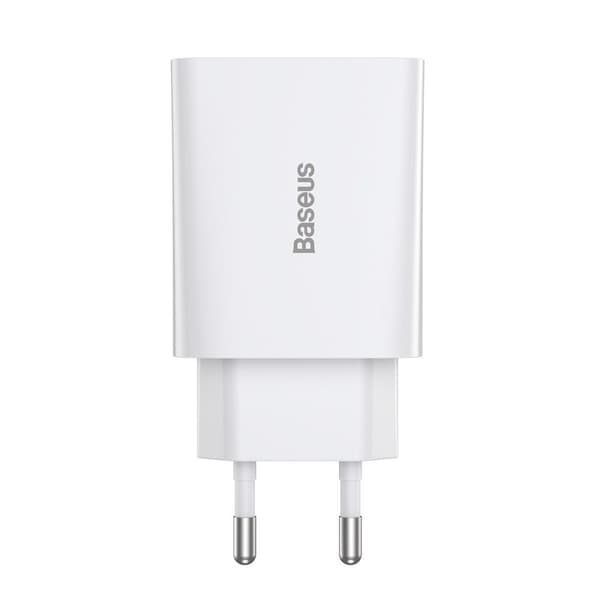 Baseus Travel Charger Speed Mini 1C Quick Charger 20W EU White (CCFS-SN02)