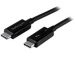 StarTech.com 40Gbps Thunderbolt 3 Cable - 1.6ft/0.5m - Black - 5k 60Hz/4k 60Hz - Certified TB3 USB-C Charger Cord w/ 100W Power Delivery (TBLT34MM50CM