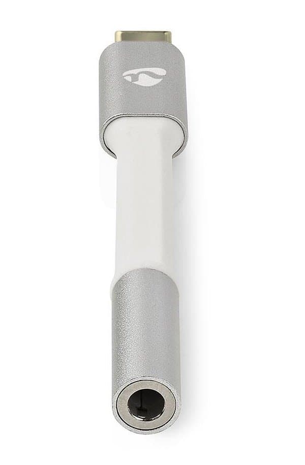 NEDIS PROFIGOLD USB-C/USB 2.0 adaptér/ USB-C zástrčka - 3,5 jack mm zásuvka/ nylon/ stříbrný/ BOX/ 8cm