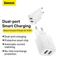 Miniatyrbillede 7 af 11: Baseus Compact Wall Charger 2 x USB / 10,5w