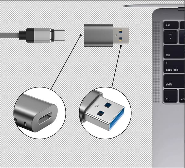 Swissten adapter usb-a(m)/usb-c(f)