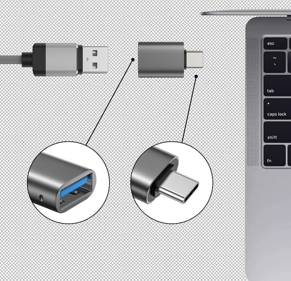 Swissten otg adapter usb-c(m)/usb-a(f)
