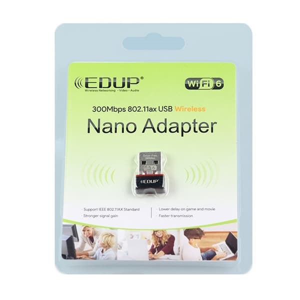 EDUP EP-AX300 Nano USB-adapter WiFi 6 286Mbps / 802.11ax / ALC8800