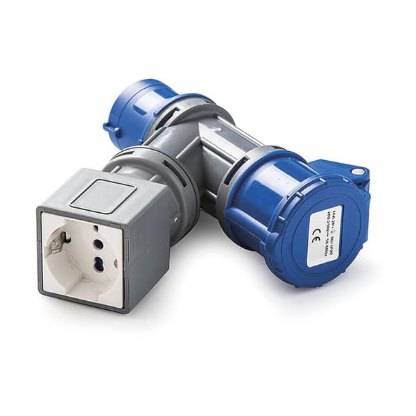 Famatel 15002 2p+16a Ttl 1 Udtag Adapter Blå