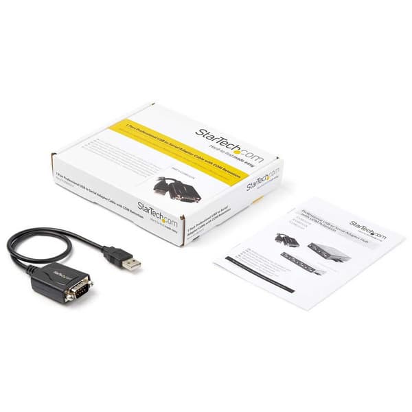 Startech 1 Port Usb 2.0 To Serial Adapter Cable Sort