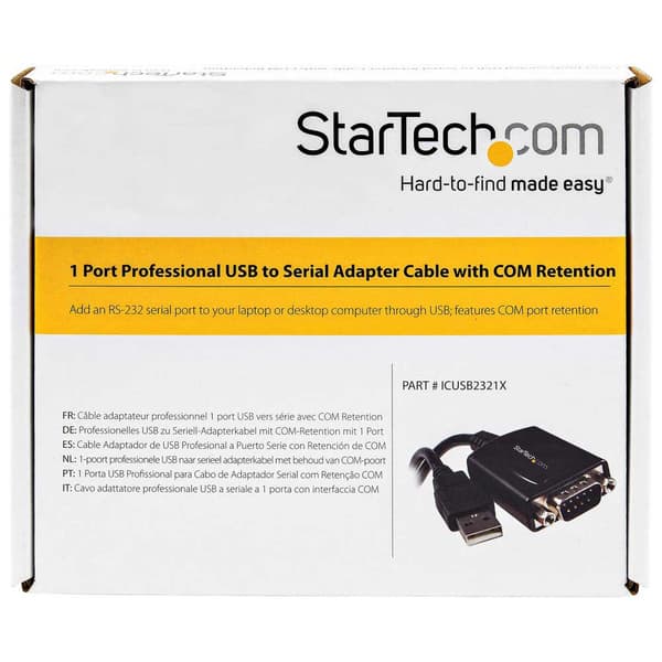 Startech 1 Port Usb 2.0 To Serial Adapter Cable Sort