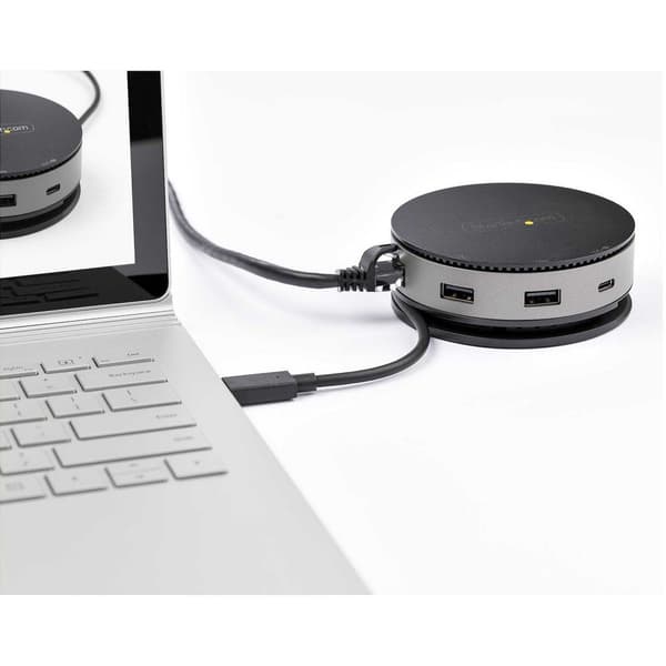 Startech Station Usb-c/hdmi/displayport/vgam Sort,Søvfarvet