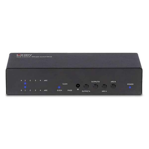 Lindy Hdmi-omkopplare 4x2 Svart