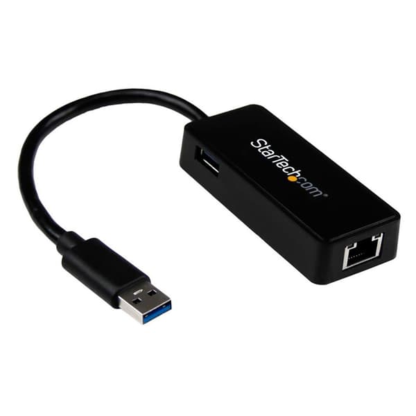 Startech Gigabit Usb 3.0 Nic W/ Usb Port Svart Svart