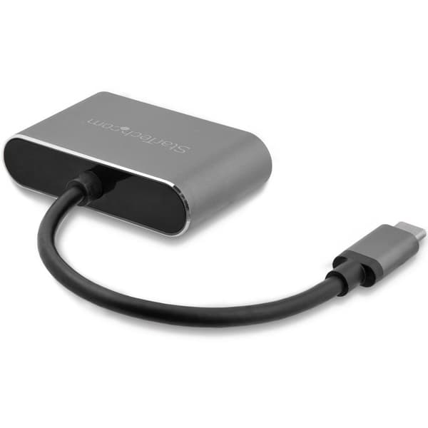 Startech Usb-c To Vga And Hdmi Adapter Aluminium Grå