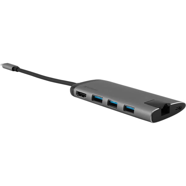 Verbatim Usb-c Adapter Usb 3.1 Gen 1 Usb 3.0+hdmi+sdhc+mi Grå