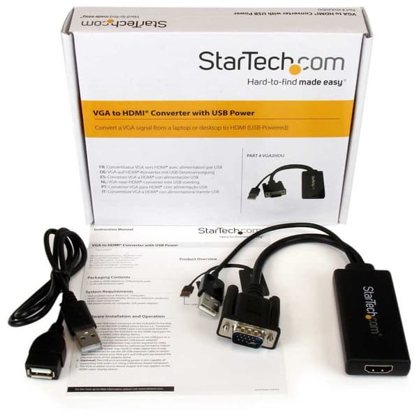 Startech Vga To Hdmi Adapter With Usb Sort