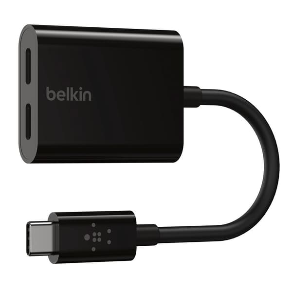 Belkin Rockstar Connect Usb C Audio+charge Adapter Svart
