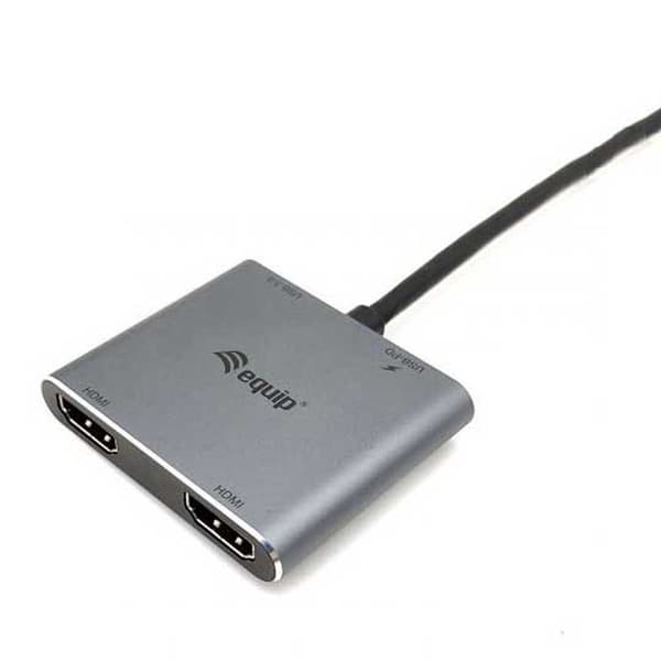 Equip Usb-c Til Hdmi-adapter 133484 2xhdmi Søvfarvet