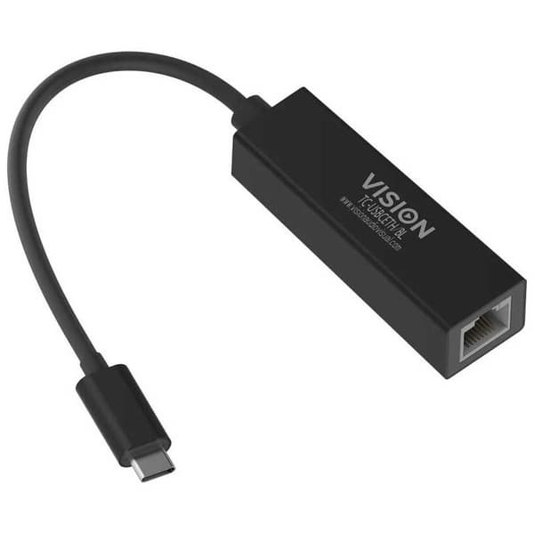 Vision Usb-c Till Rj 491970 45 Adapter Svart Svart