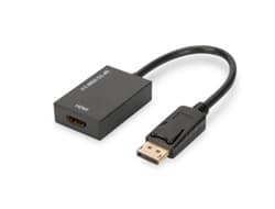 Kabel adapter DisplayPort z zatrzaskiem 1080p 60Hz FHD Typ DP/HDMI A M/Ż 0,2m Czarny