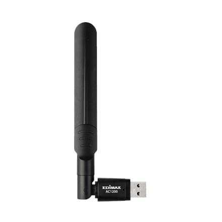 Wireless Adapter EDIMAX EW-7822UAD, USB, Realtek, 2.4Ghz/5GHz, AC1200, external antenna Sort