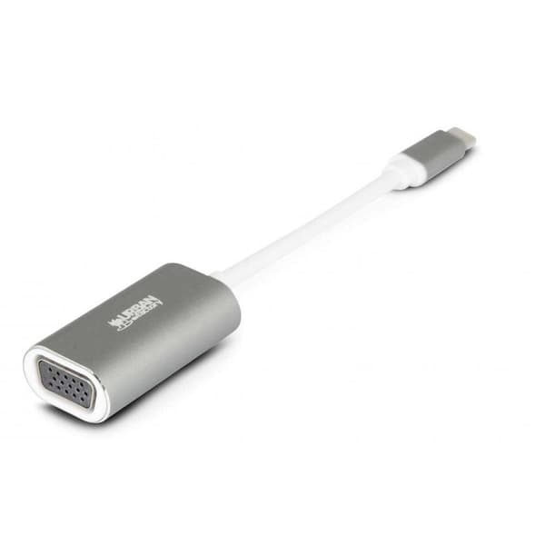 Urban Factory Usb-c Til Vga-adapter 30w Søvfarvet Grå, Hvid