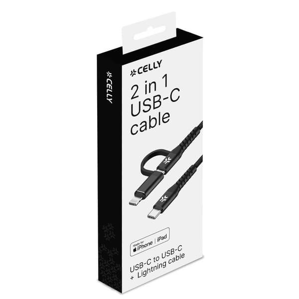 Celly Usb-c Til Lightning-adapter Usbc2in1bk 2 M Søvfarvet