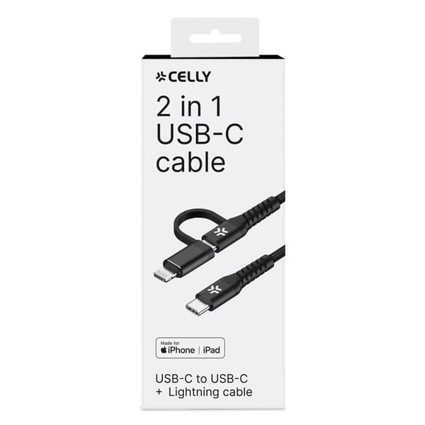 Celly Usb-c Til Lightning-adapter Usbc2in1bk 2 M Søvfarvet