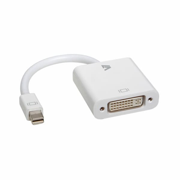 Mini-DisplayPort till DVI-adapter V7 CBL-MD1WHT-5N Vit