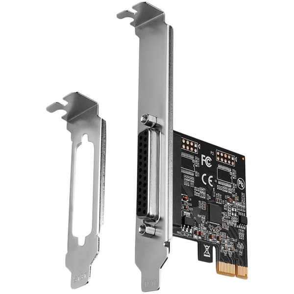 Axagon PCI-Express card with one parallel port. Low profile. Sort