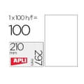 Pikkukuva 1 / 3: Apli Printable Adhesive Tags 210x297 Mm 100 White Sheets Valkoinen