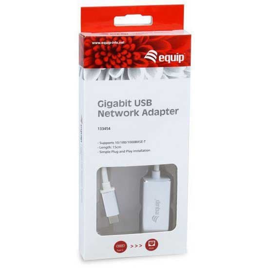 Equip Usb C - Rj45 -sovitin Valkoinen