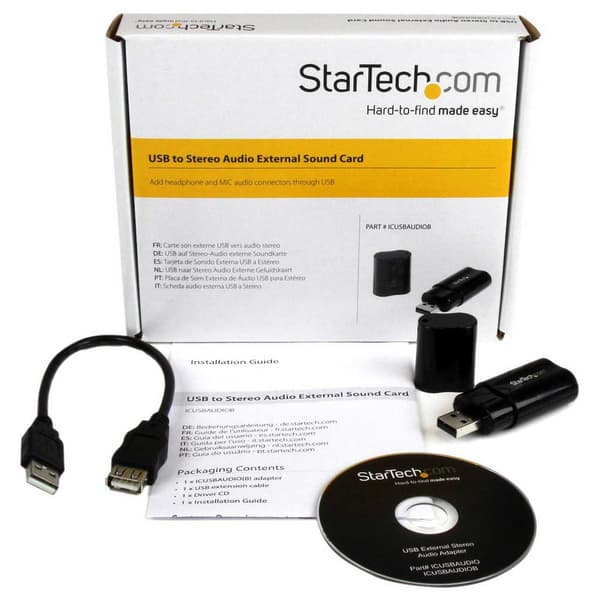 Startech Usb Till Adapter Jack 3.5 Svart
