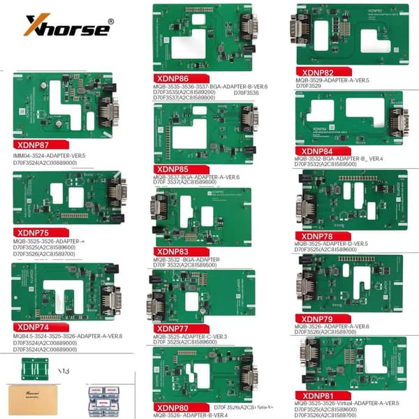 Xhorse MQB48 Juotinvapaa Adapterisarja, 13 kpl, Yhteensopiva VVDI Prog ja Key Tool Plus kanssa