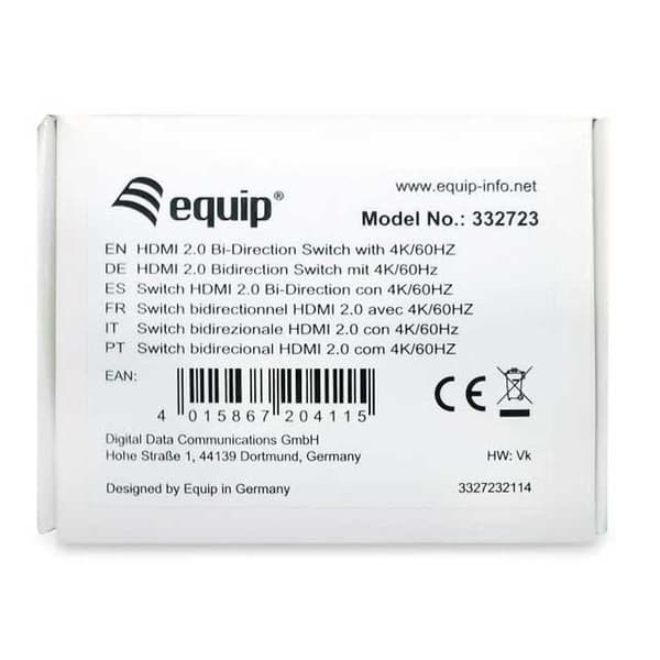 Equip 332723 Afbryder Sort