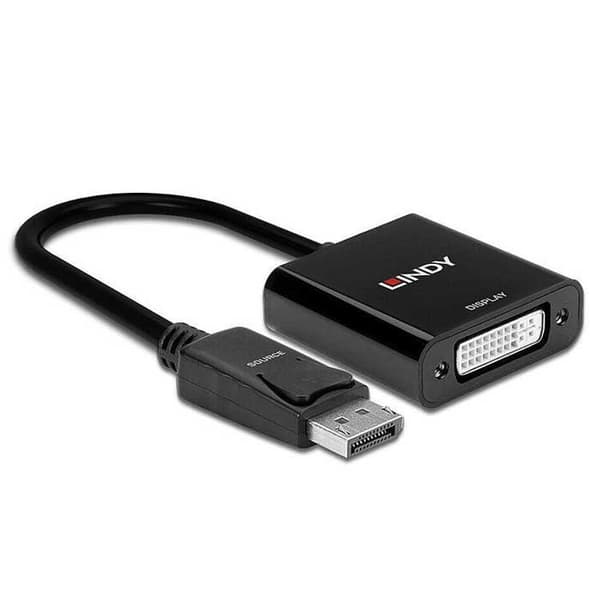 Lindy Iec 1 M Displayport-dvi-sovitin Hopeinen