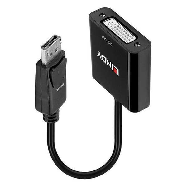 Lindy Iec 1 M Displayport-dvi-sovitin Hopeinen