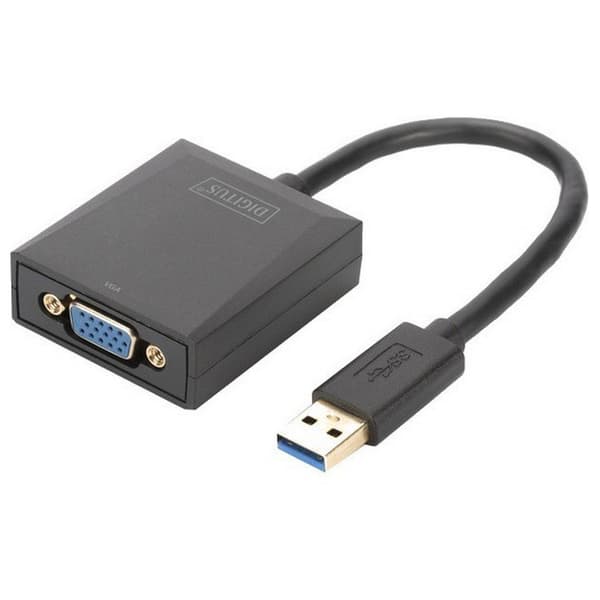 Assmann Digitus Usb 3.0 To Vga Adapter Svart Svart