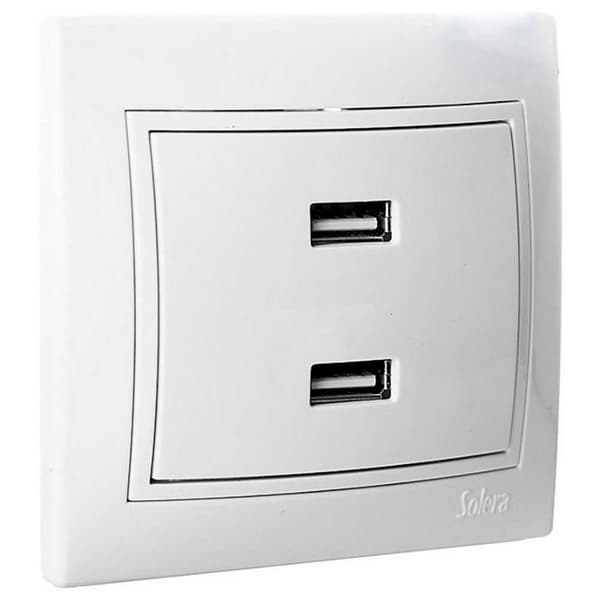 Solera 2xusb 42924 Ladestation 230v 5v Hvid