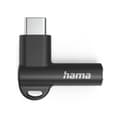 Miniatyrbillede 2 af 5: Hama Aux Adapter USB C&ndash;3,5 mm stikforbindelse 90&deg; Vinkelstik Sort