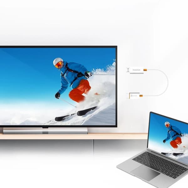 Tilbage til toppen og lyd/video med j5create ScreenCast HDMI™ trådløs skærm; farve biały JVAW56-N