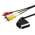 Miniatyrbild 1 av 2: SAVIO Ljud/video SCART – 3xRCA (CINCH) kabel 2m CL-133 Svart