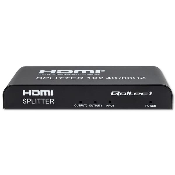 Qoltec 51797 Active HDMI Splitter 2 x HDMI 4K x 2K | 6 Gb/s | 60 Hz