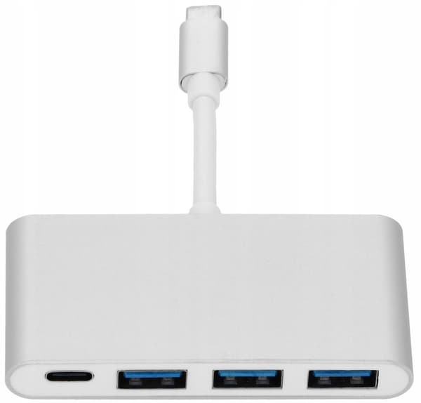 ADAPTERHUB USB C til 3xUSB 3.0 + USB C PD MacBook