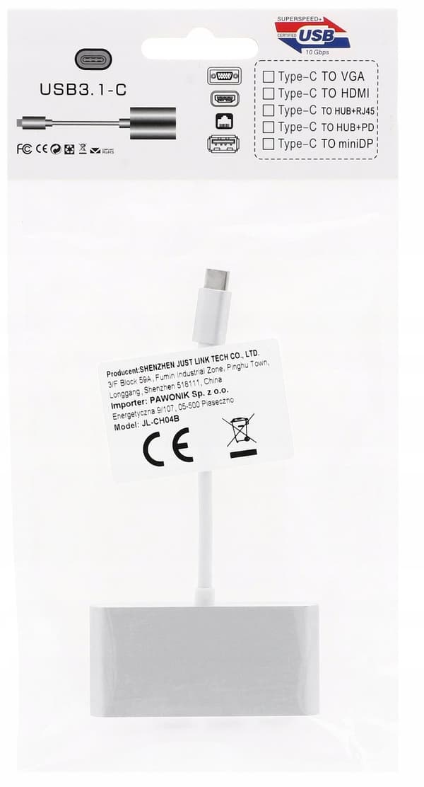 ADAPTERHUB USB C til 3xUSB 3.0 + USB C PD MacBook