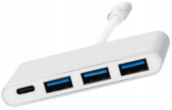 ADAPTERHUB USB C til 3xUSB 3.0 + USB C PD MacBook