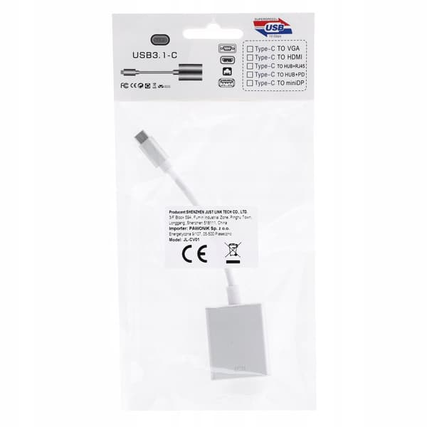 USB C til VGA ADAPTER KABELADAPTER MacBook