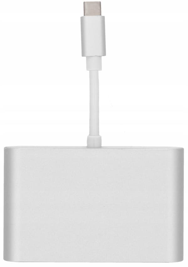 ADAPTER USB C VGA+USB 3.0+PD 4K HUB 3w1 MacBook
